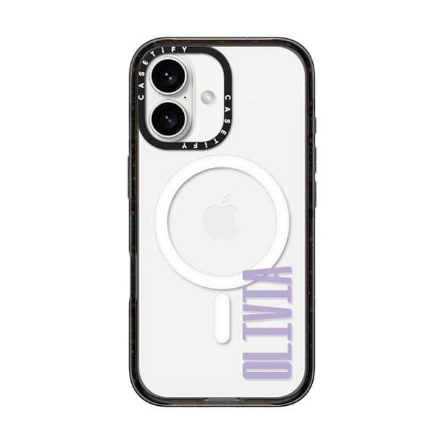 CASETiFY iPhone 16 ケース ブラック インパクトケース MagSafe対応 Custom Case - Olivia