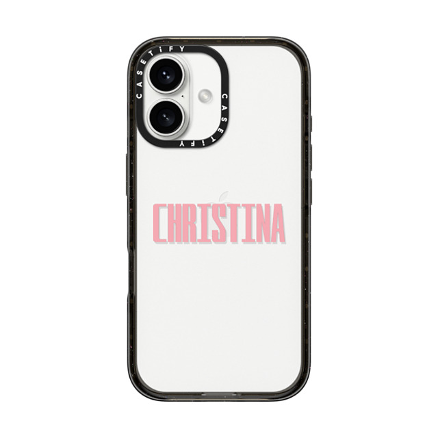 CASETiFY iPhone 16 ケース ブラック インパクトケース Custom Case - Christina