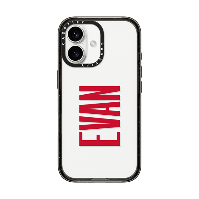 CASETiFY iPhone 16 ケース ブラック インパクトケース Custom Case - Evan