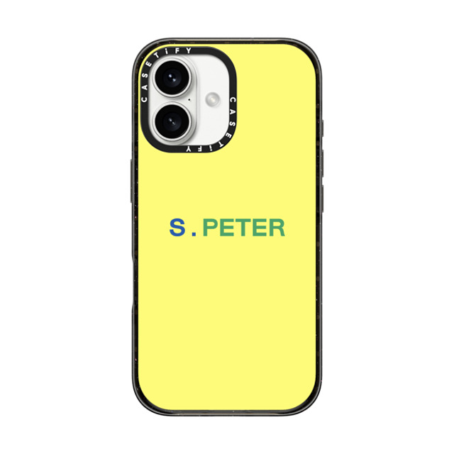 CASETiFY iPhone 16 ケース ブラック インパクトケース MagSafe対応 Custom Case - s. Peter