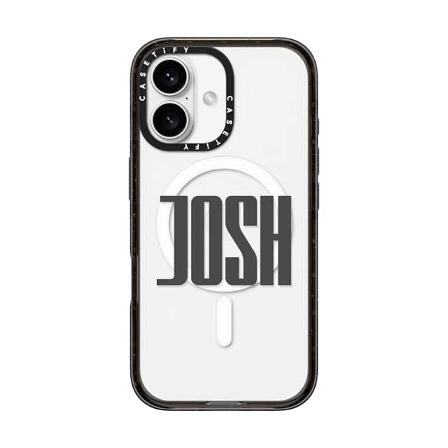 CASETiFY iPhone 16 ケース ブラック インパクトケース MagSafe対応 Custom Case - Josh