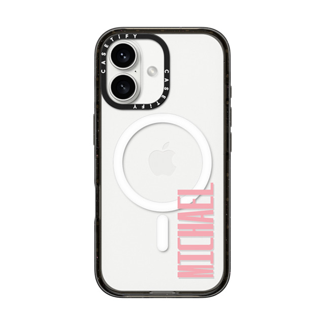 CASETiFY iPhone 16 ケース ブラック インパクトケース MagSafe対応 Custom Case - Michael