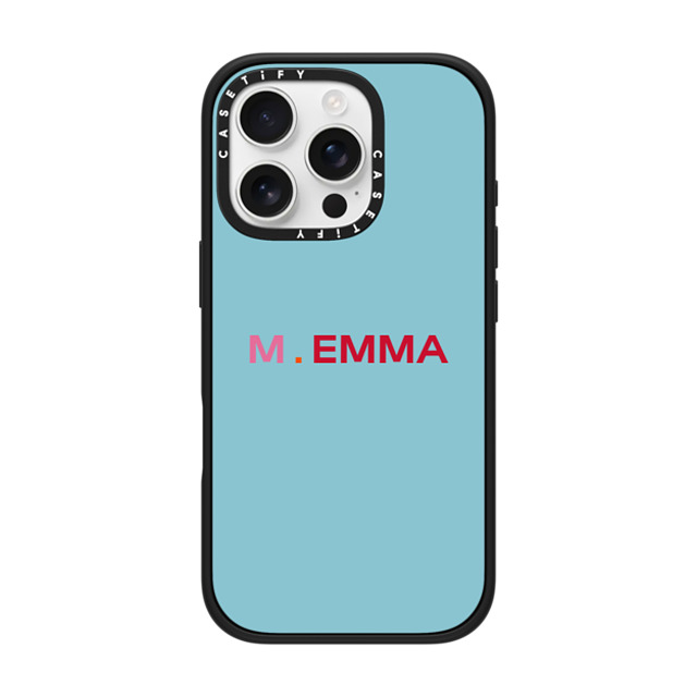 CASETiFY iPhone 16 Pro ケース マットブラック インパクトケース MagSafe対応 Custom Case - M. Emma