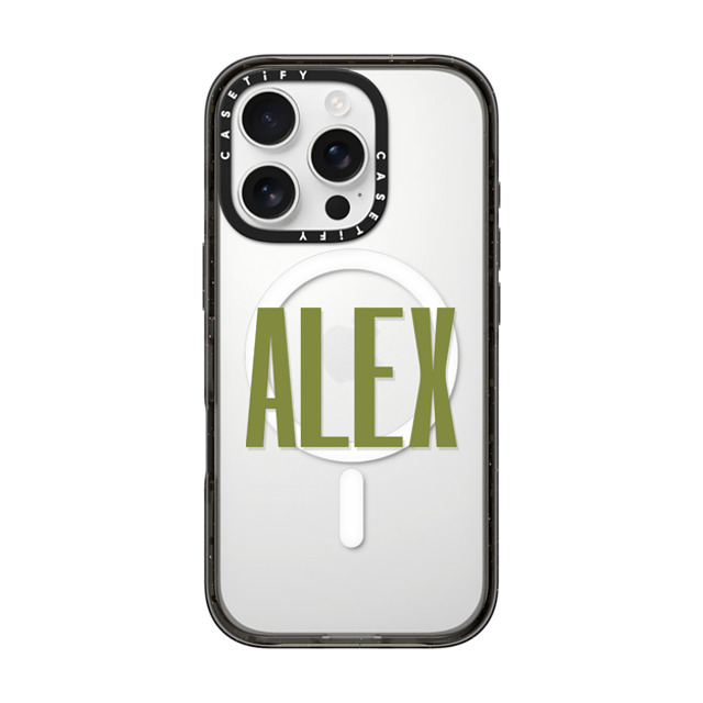 CASETiFY iPhone 16 Pro ケース ブラック インパクトケース MagSafe対応 Custom Case - Alex