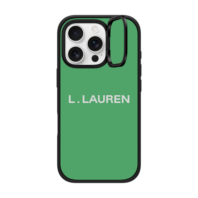 CASETiFY iPhone 16 Pro ケース マットブラック インパクトリングスタンドケース MagSafe対応 Custom Case - l. Lauren