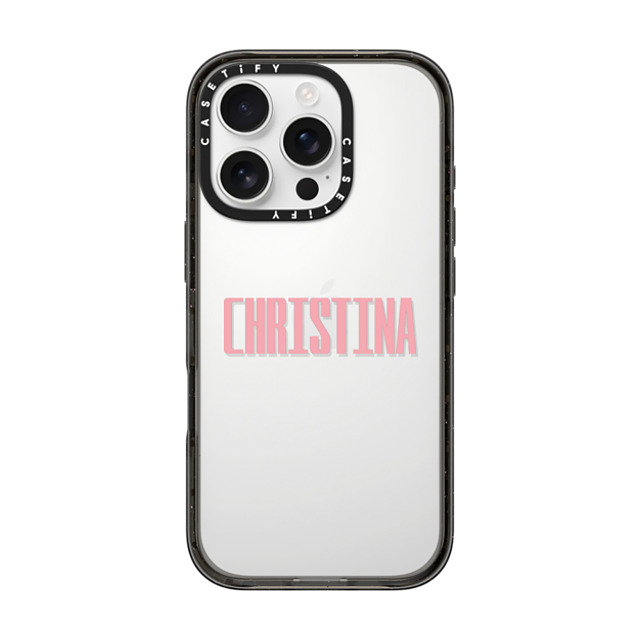 CASETiFY iPhone 16 Pro ケース ブラック インパクトケース Custom Case - Christina