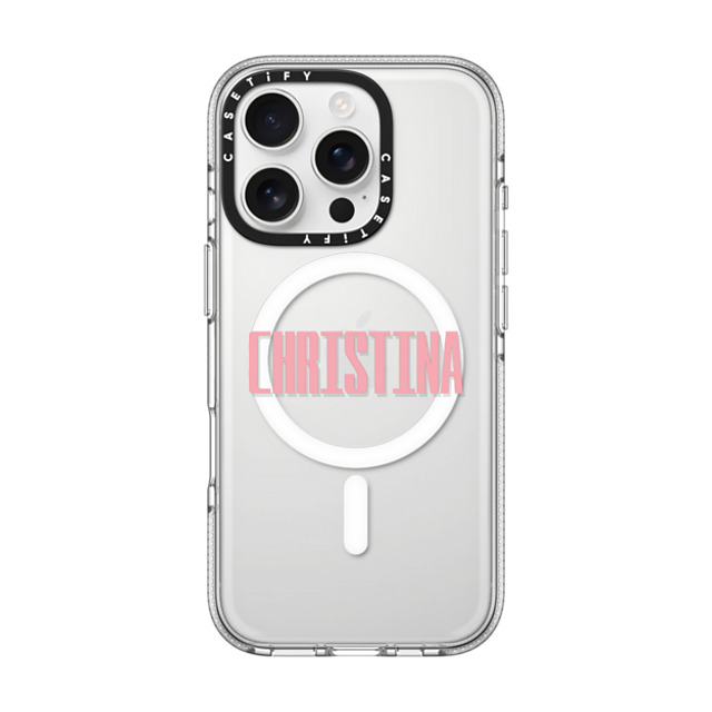 CASETiFY iPhone 16 Pro ケース クリア クリア ケース MagSafe対応 Custom Case - Christina