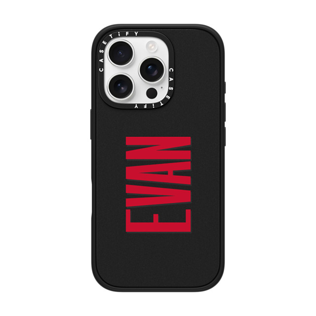 CASETiFY iPhone 16 Pro ケース マットブラック インパクトケース Custom Case - Evan