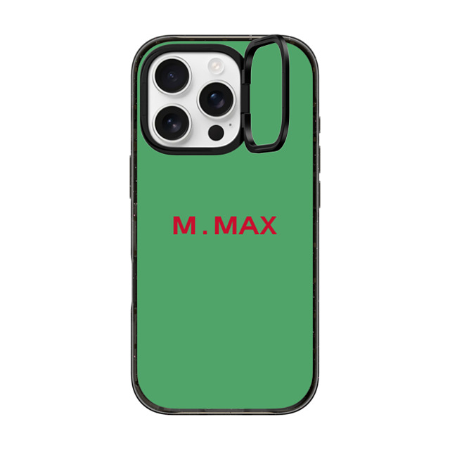 CASETiFY iPhone 16 Pro ケース ブラック インパクトリングスタンドケース MagSafe対応 Custom Case - m. Max