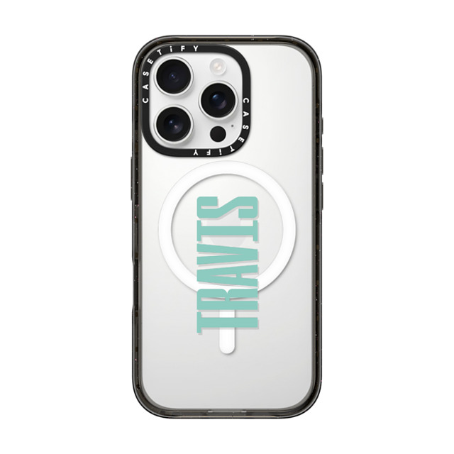 CASETiFY iPhone 16 Pro ケース ブラック インパクトケース MagSafe対応 Custom Case - Travis