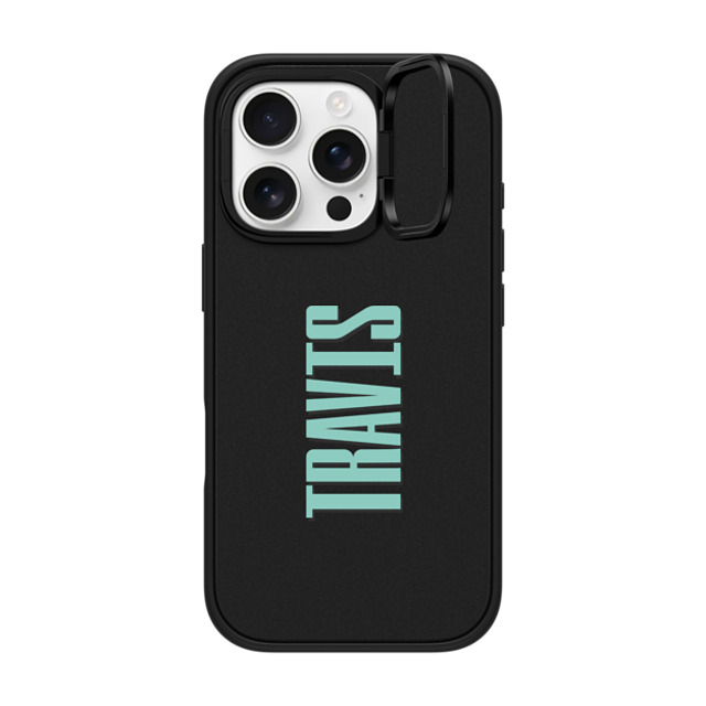 CASETiFY iPhone 16 Pro ケース マットブラック インパクトリングスタンドケース MagSafe対応 Custom Case - Travis