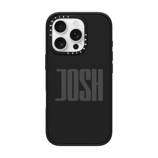 CASETiFY iPhone 16 Pro ケース マットブラック インパクトケース Custom Case - Josh