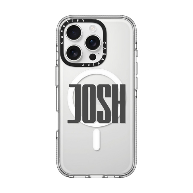 CASETiFY iPhone 16 Pro ケース クリア クリア ケース MagSafe対応 Custom Case - Josh