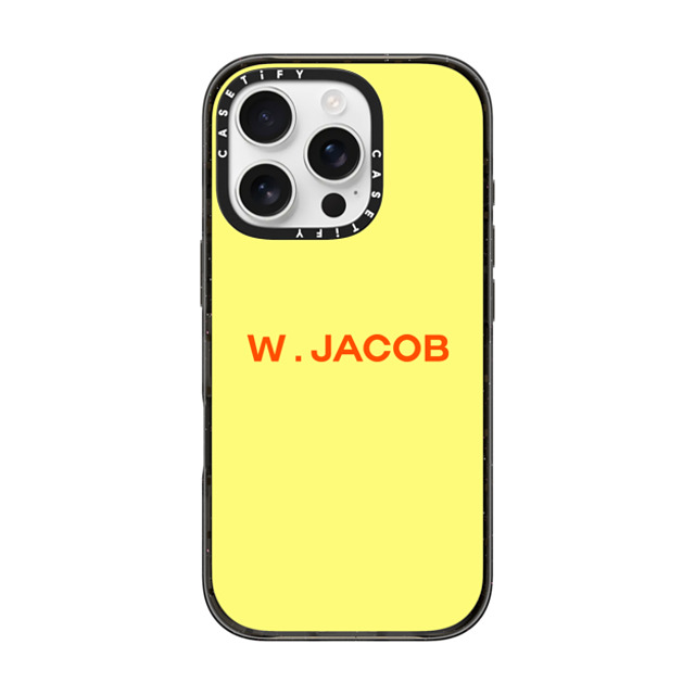 CASETiFY iPhone 16 Pro ケース ブラック インパクトケース MagSafe対応 Custom Case - w. Jacob