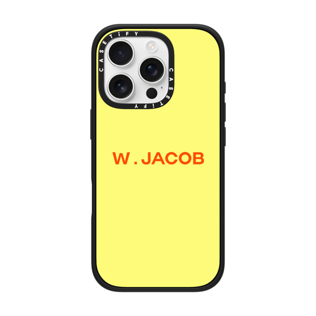 CASETiFY iPhone 16 Pro ケース マットブラック インパクトケース MagSafe対応 Custom Case - w. Jacob