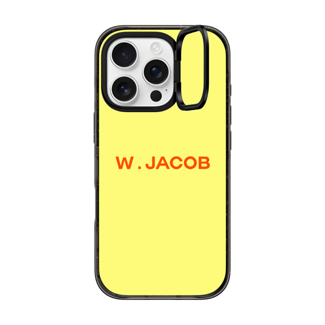 CASETiFY iPhone 16 Pro ケース ブラック インパクトリングスタンドケース MagSafe対応 Custom Case - w. Jacob