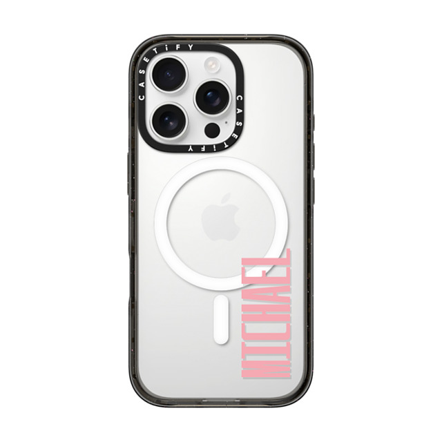 CASETiFY iPhone 16 Pro ケース ブラック インパクトケース MagSafe対応 Custom Case - Michael