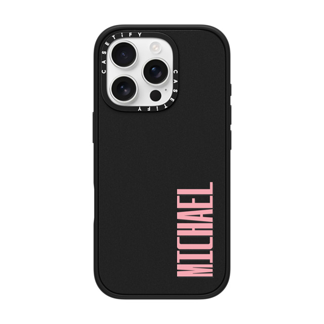 CASETiFY iPhone 16 Pro ケース マットブラック インパクトケース MagSafe対応 Custom Case - Michael