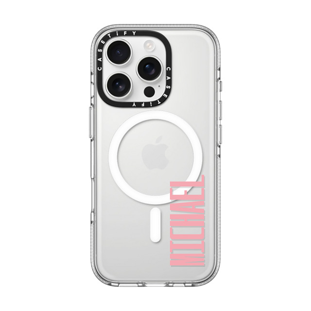 CASETiFY iPhone 16 Pro ケース クリア クリア ケース MagSafe対応 Custom Case - Michael