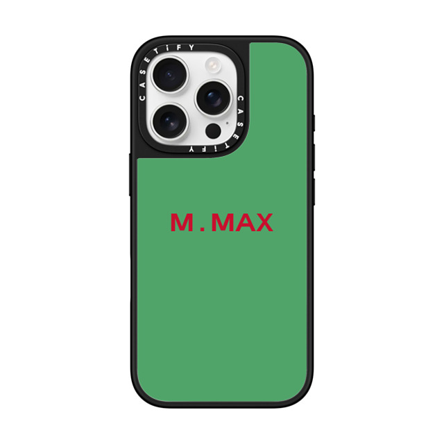 CASETiFY iPhone 16 Pro ケース Silver on Black ミラーケース MagSafe対応 Custom Case - m. Max