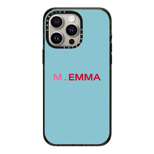 CASETiFY iPhone 15 Pro Max ケース ブラック インパクトケース Custom Case - M. Emma