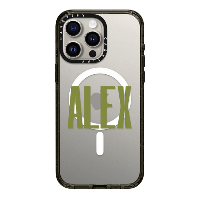 CASETiFY iPhone 15 Pro Max ケース ブラック インパクトケース MagSafe対応 Custom Case - Alex