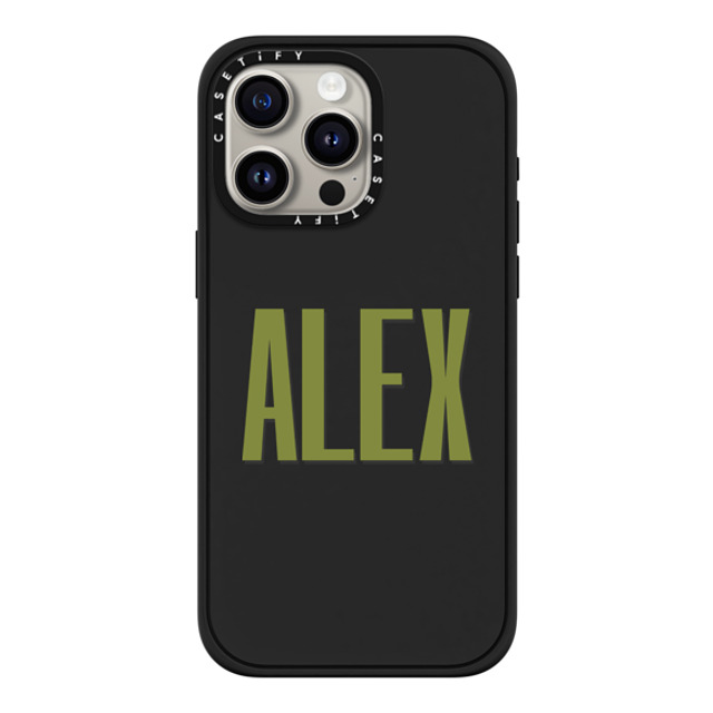 CASETiFY iPhone 15 Pro Max ケース マットブラック インパクトケース MagSafe対応 Custom Case - Alex