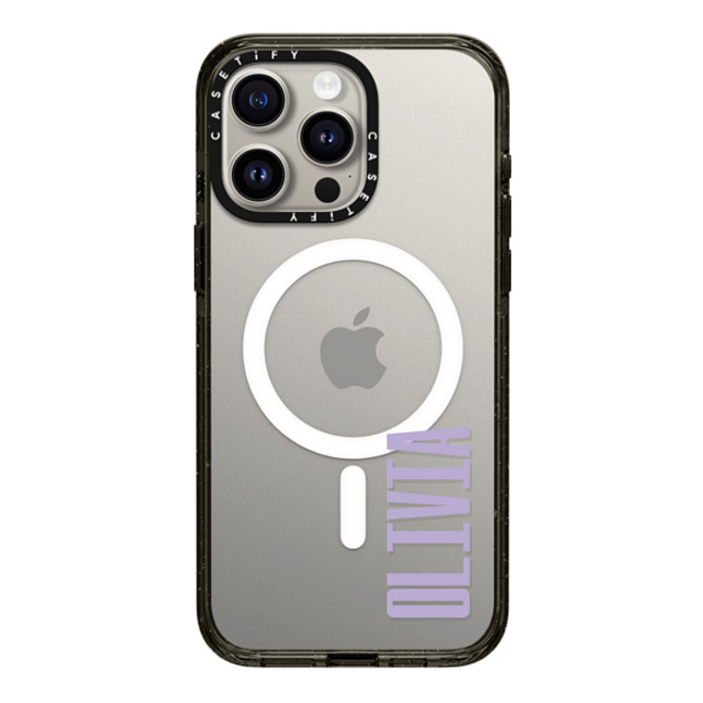 CASETiFY iPhone 15 Pro Max ケース ブラック インパクトケース MagSafe対応 Custom Case - Olivia