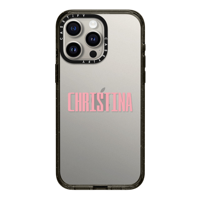 CASETiFY iPhone 15 Pro Max ケース ブラック インパクトケース Custom Case - Christina