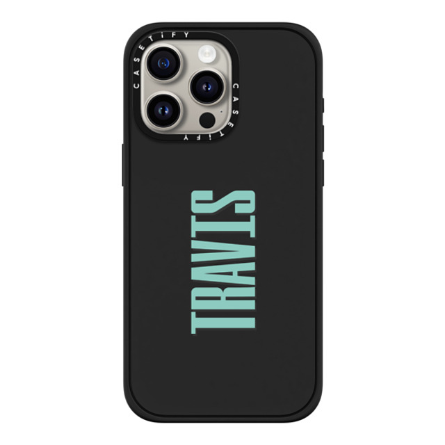 CASETiFY iPhone 15 Pro Max ケース マットブラック インパクトケース MagSafe対応 Custom Case - Travis