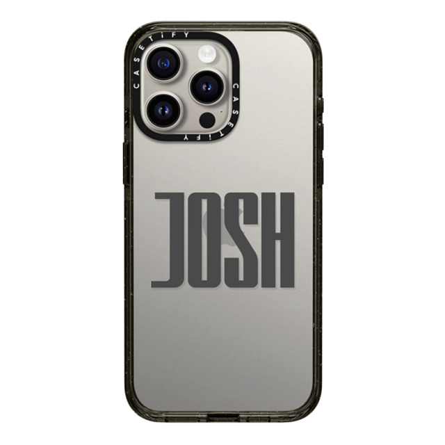 CASETiFY iPhone 15 Pro Max ケース ブラック インパクトケース Custom Case - Josh