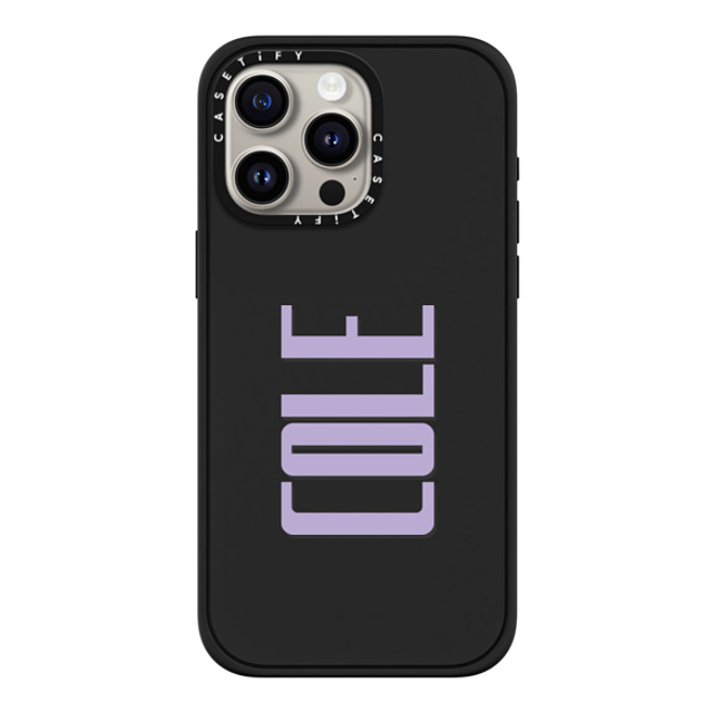 CASETiFY iPhone 15 Pro Max ケース マットブラック インパクトケース MagSafe対応 Custom Case - Cole