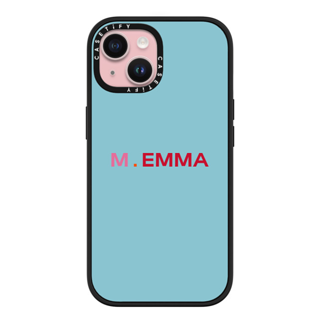 CASETiFY iPhone 15 ケース マットブラック インパクトケース MagSafe対応 Custom Case - M. Emma