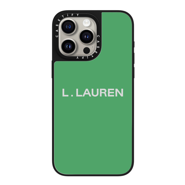 CASETiFY iPhone 15 Pro Max ケース Silver on Black ミラーケース MagSafe対応 Custom Case - l. Lauren