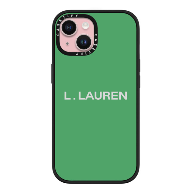 CASETiFY iPhone 15 ケース マットブラック インパクトケース MagSafe対応 Custom Case - l. Lauren