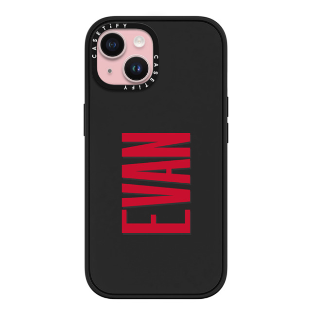 CASETiFY iPhone 15 ケース マットブラック インパクトケース MagSafe対応 Custom Case - Evan