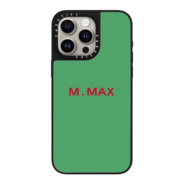 CASETiFY iPhone 15 Pro Max ケース Silver on Black ミラーケース MagSafe対応 Custom Case - m. Max