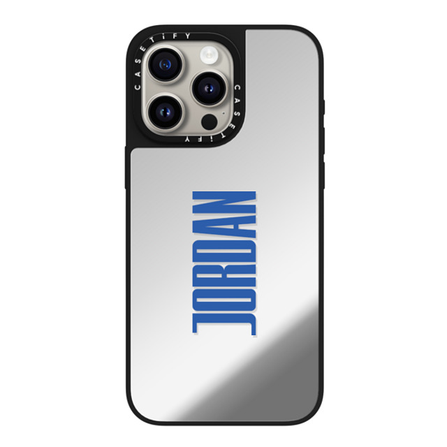 CASETiFY iPhone 15 Pro Max ケース Silver on Black ミラーケース MagSafe対応 Custom Case - Jordan