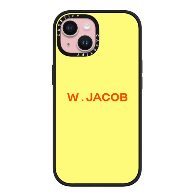 CASETiFY iPhone 15 ケース マットブラック インパクトケース MagSafe対応 Custom Case - w. Jacob