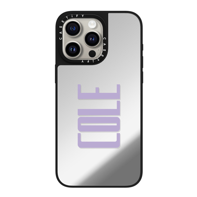 CASETiFY iPhone 15 Pro Max ケース Silver on Black ミラーケース MagSafe対応 Custom Case - Cole