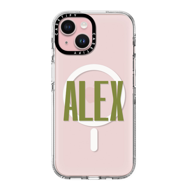 CASETiFY iPhone 15 ケース クリア クリア ケース MagSafe対応 Custom Case - Alex