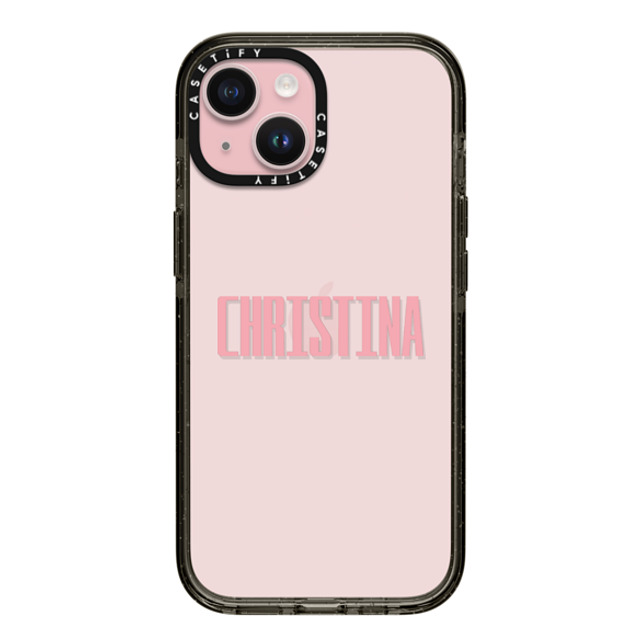 CASETiFY iPhone 15 ケース ブラック インパクトケース Custom Case - Christina