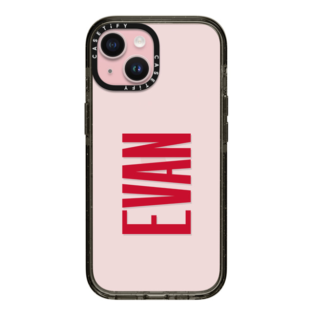 CASETiFY iPhone 15 ケース ブラック インパクトケース Custom Case - Evan