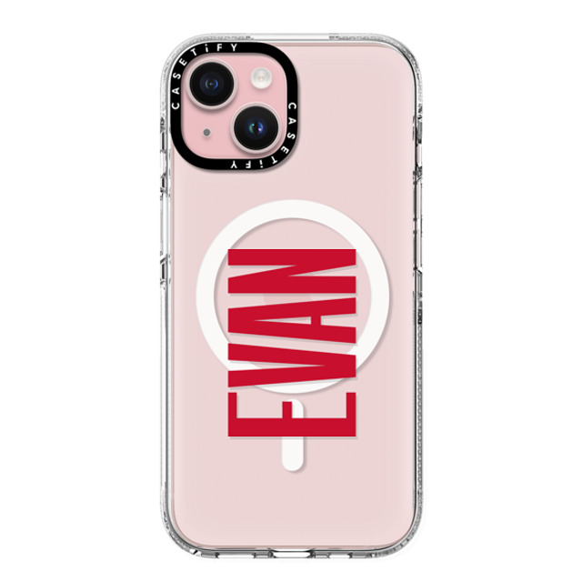 CASETiFY iPhone 15 ケース クリア クリア ケース MagSafe対応 Custom Case - Evan