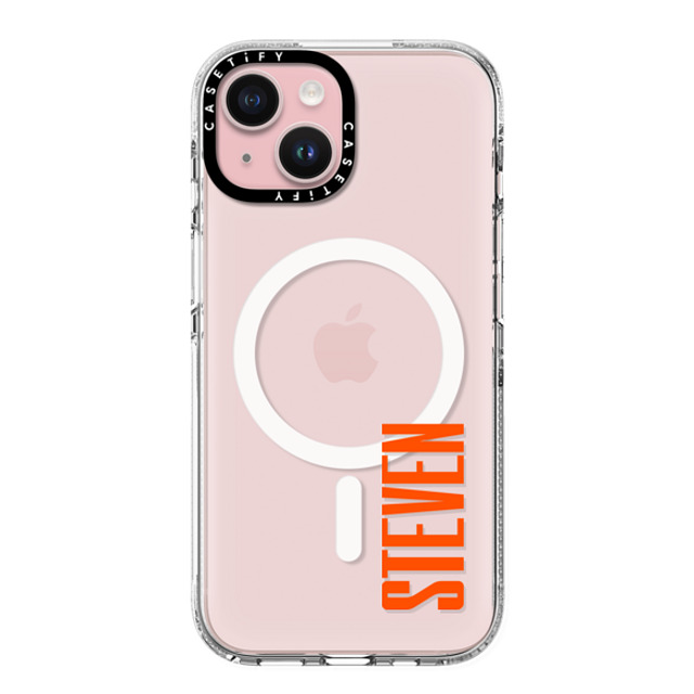 CASETiFY iPhone 15 ケース クリア クリア ケース MagSafe対応 Custom Case - Steven