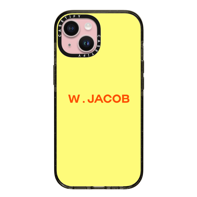 CASETiFY iPhone 15 ケース ブラック インパクトケース Custom Case - w. Jacob