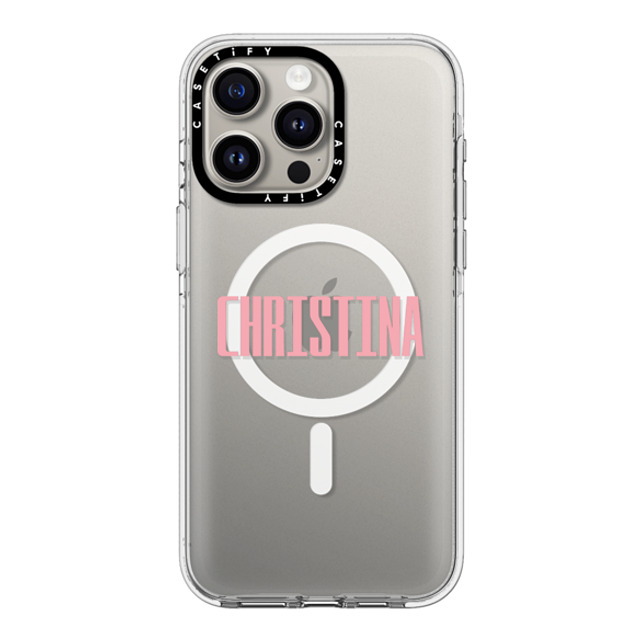 CASETiFY iPhone 15 Pro Max ケース クリア クリア ケース MagSafe対応 Custom Case - Christina