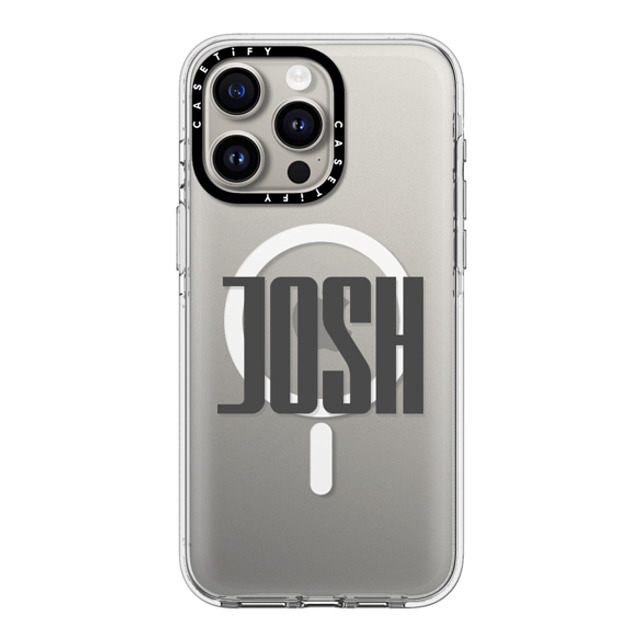 CASETiFY iPhone 15 Pro Max ケース クリア クリア ケース MagSafe対応 Custom Case - Josh