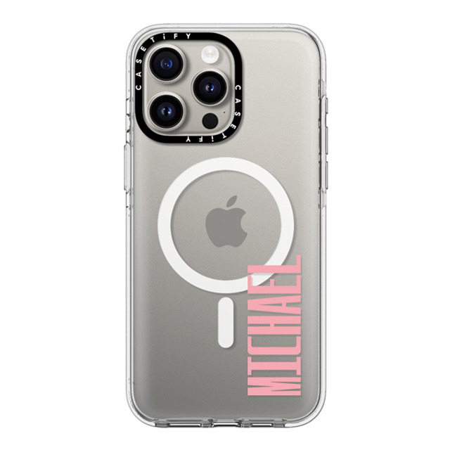 CASETiFY iPhone 15 Pro Max ケース クリア クリア ケース MagSafe対応 Custom Case - Michael