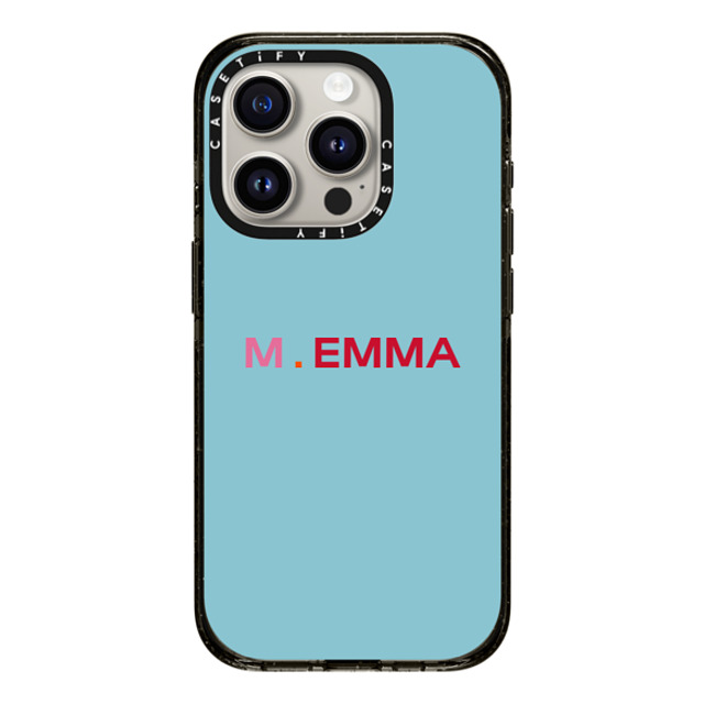 CASETiFY iPhone 15 Pro ケース ブラック インパクトケース Custom Case - M. Emma